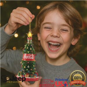 Kurt Adler Coca Cola Miniature Christmas Tree with Presents Ornament