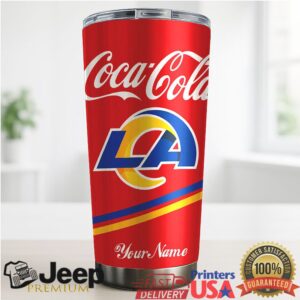 Los Angeles Rams NFL Team Mix Coca Red Tumbler Custom Name