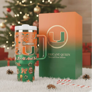 Miami Hurricanes NCAA Custom Stanley Cup 40 oz Tumbler with Handle