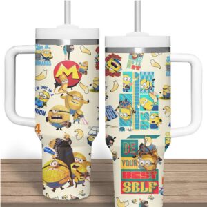 Minions Be Your Best Self Handle Tumbler