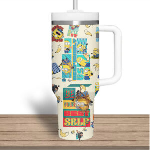 Minions Be Your Best Self Handle Tumbler