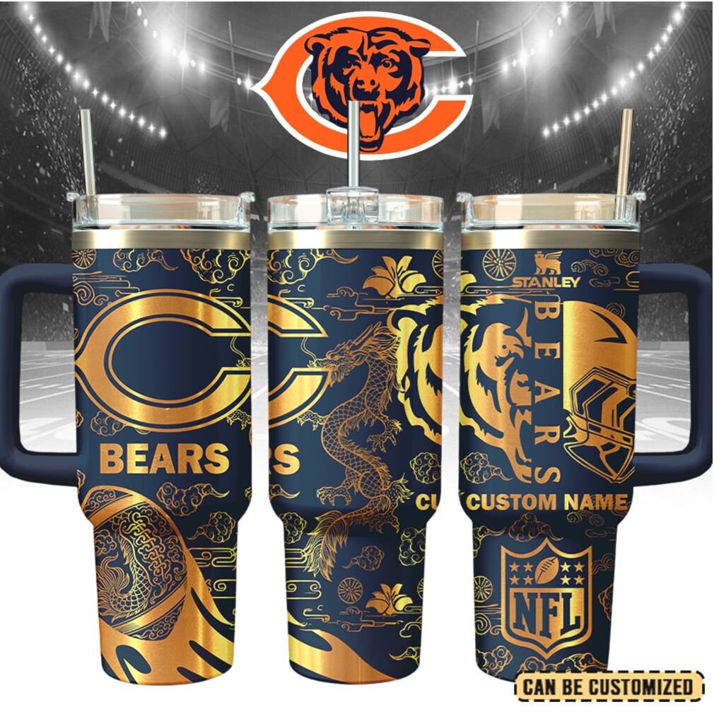 Mistmerch Chicago Bears Custom Stanley Quencher 40oz Stainless Steel Tumbler With Handle Mistmerch Chicago Bears Custom Stanley Quencher 40oz Stainless Steel Tumbler With Handle