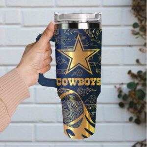 Mistmerch Dallas Cowboys Custom Stanley Quencher 40oz Stainless Steel Tumbler With Handle