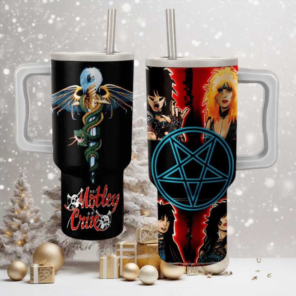 Mötley Crüe Band Music Custom Stanley Cup Tumbler with Lid and Straw Mötley Crüe Band Music Custom Stanley Cup Tumbler with Lid and Straw