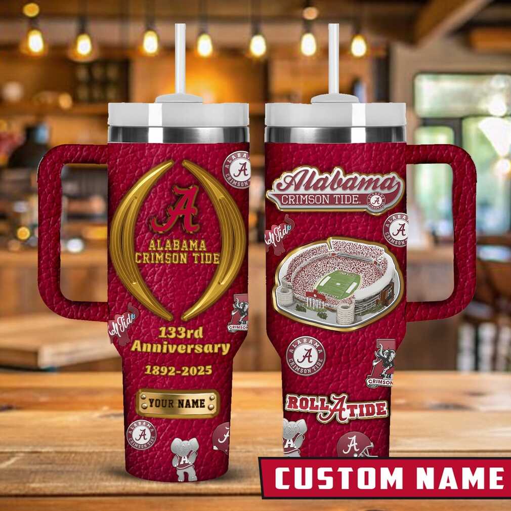 NCAA Alabama Crimson Tide Custom 40oz Travel Tumbler NCAA Alabama Crimson Tide Custom 40oz Travel Tumbler