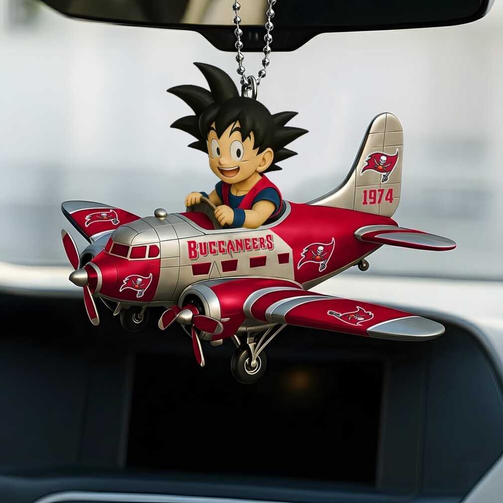 NFL Buccaneers 1974 Son Goku Character Vehicle Ornament NFL Buccaneers 1974 Son Goku Character Vehicle Ornament