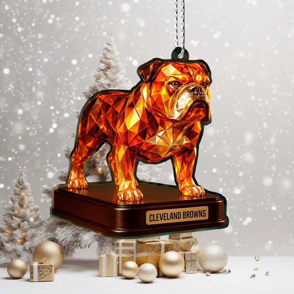 NFL Cleveland Browns Bulldog Acrylic Ornament NFL Cleveland Browns Bulldog Acrylic Ornament