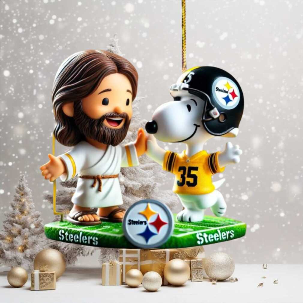 NFL Jesus & Snoopy Pittsburgh Steelers Ornament NFL Jesus & Snoopy Pittsburgh Steelers Ornament