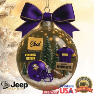 NFL Minnesota Vikings Welcome to Minnesota Christmas Ornament