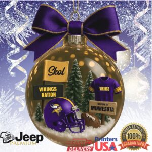 NFL Minnesota Vikings Welcome to Minnesota Christmas Ornament