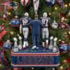 NFL New England Patriots Tree Bell Metal Ornament NFL New England Patriots Tree Bell Metal Ornament
