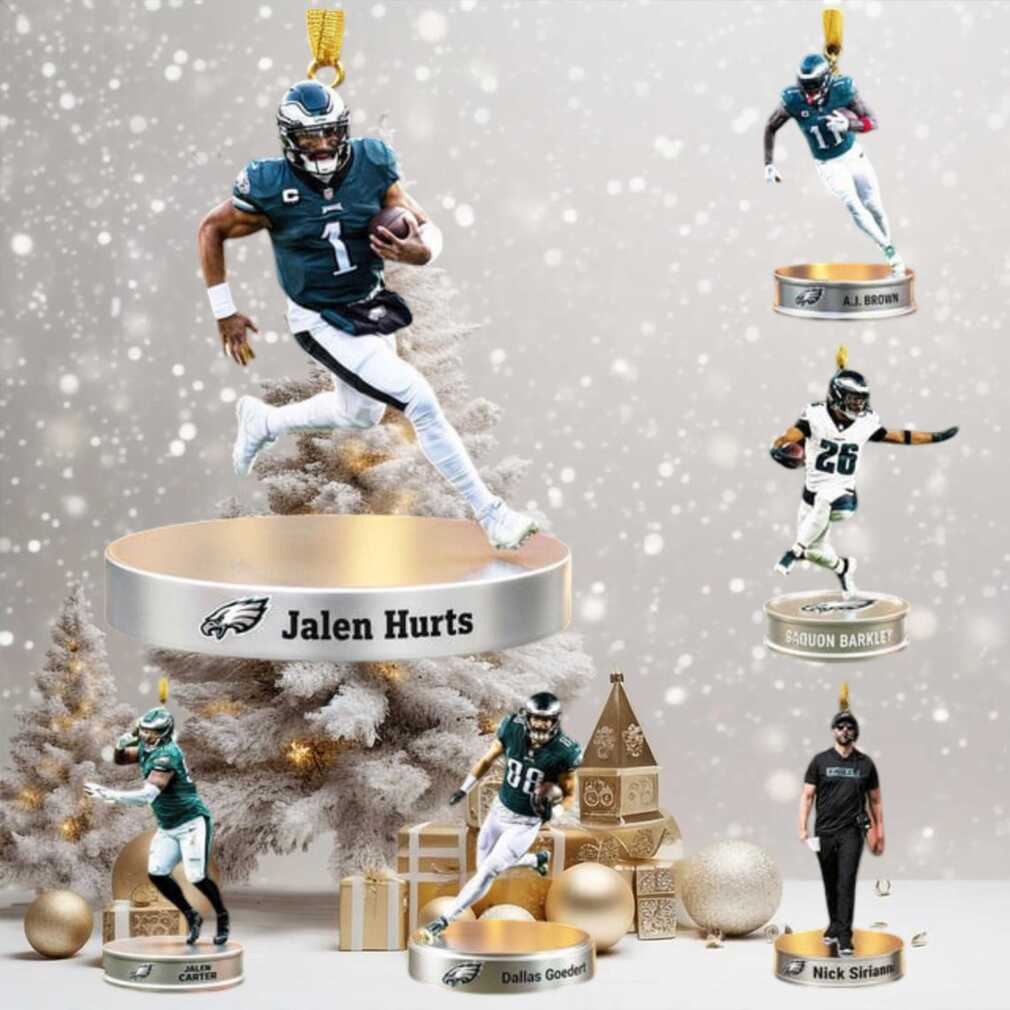NFL Philadelphia Eagles Team Player and Coach Christmas Ornaments NFL Philadelphia Eagles Team Player and Coach Christmas Ornaments