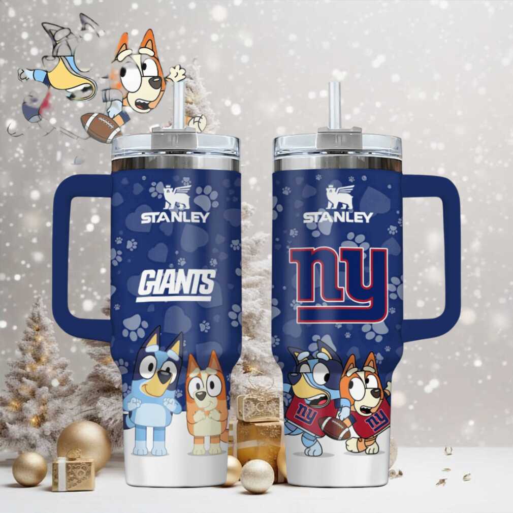NYG Giants Football x Bluey Custom Stanley Cup 40 oz 30 oz Tumbler With Handle NYG Giants Football x Bluey Custom Stanley Cup 40 oz 30 oz Tumbler With Handle