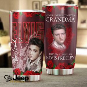 Never Underestimate A Grandma Who Is Listening To Elvis Presley Tumbler