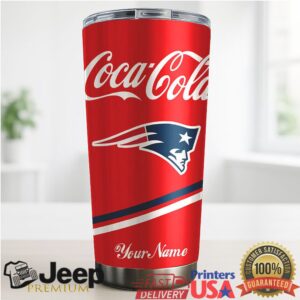 New England Patriots NFL Team Mix Coca Red Tumbler Custom Name