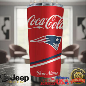 New England Patriots NFL Team Mix Coca Red Tumbler Custom Name