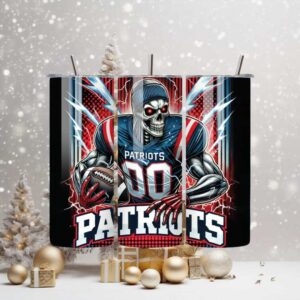 New England Patriots Skeleton Fan Tumbler