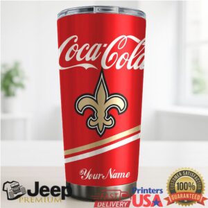 New Orleans Saints NFL Team Mix Coca Red Tumbler Custom Name