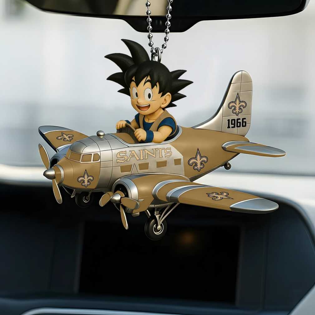 New Orleans Saints x Dragon Ball Z Goku Airplane Ornament New Orleans Saints x Dragon Ball Z Goku Airplane Ornament