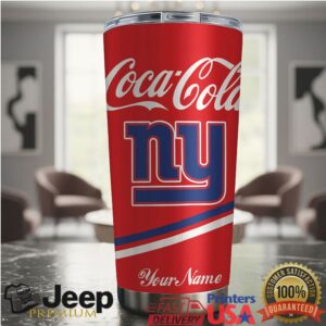 New York Giants NFL Team Mix Coca Red Tumbler Custom Name