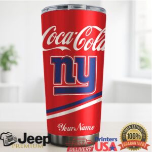 New York Giants NFL Team Mix Coca Red Tumbler Custom Name