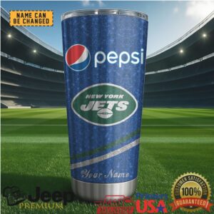 New York Jets Mix Pepsi Blue Tumbler Custom Name