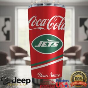 New York Jets NFL Team Mix Coca Red Tumbler Custom Name