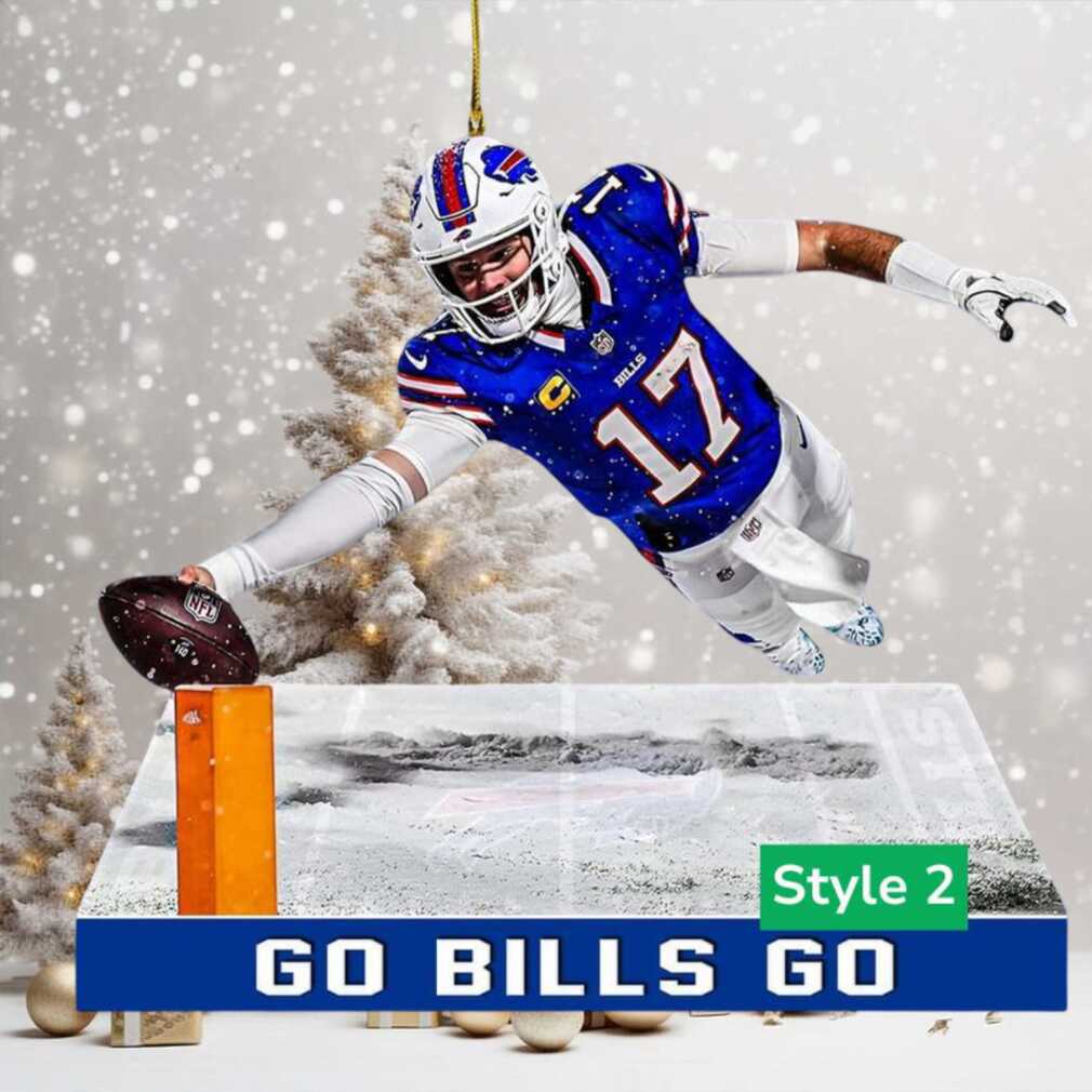 Official Buffalo Bills Josh Allen NFL Christmas Ornament Official Buffalo Bills Josh Allen NFL Christmas Ornament
