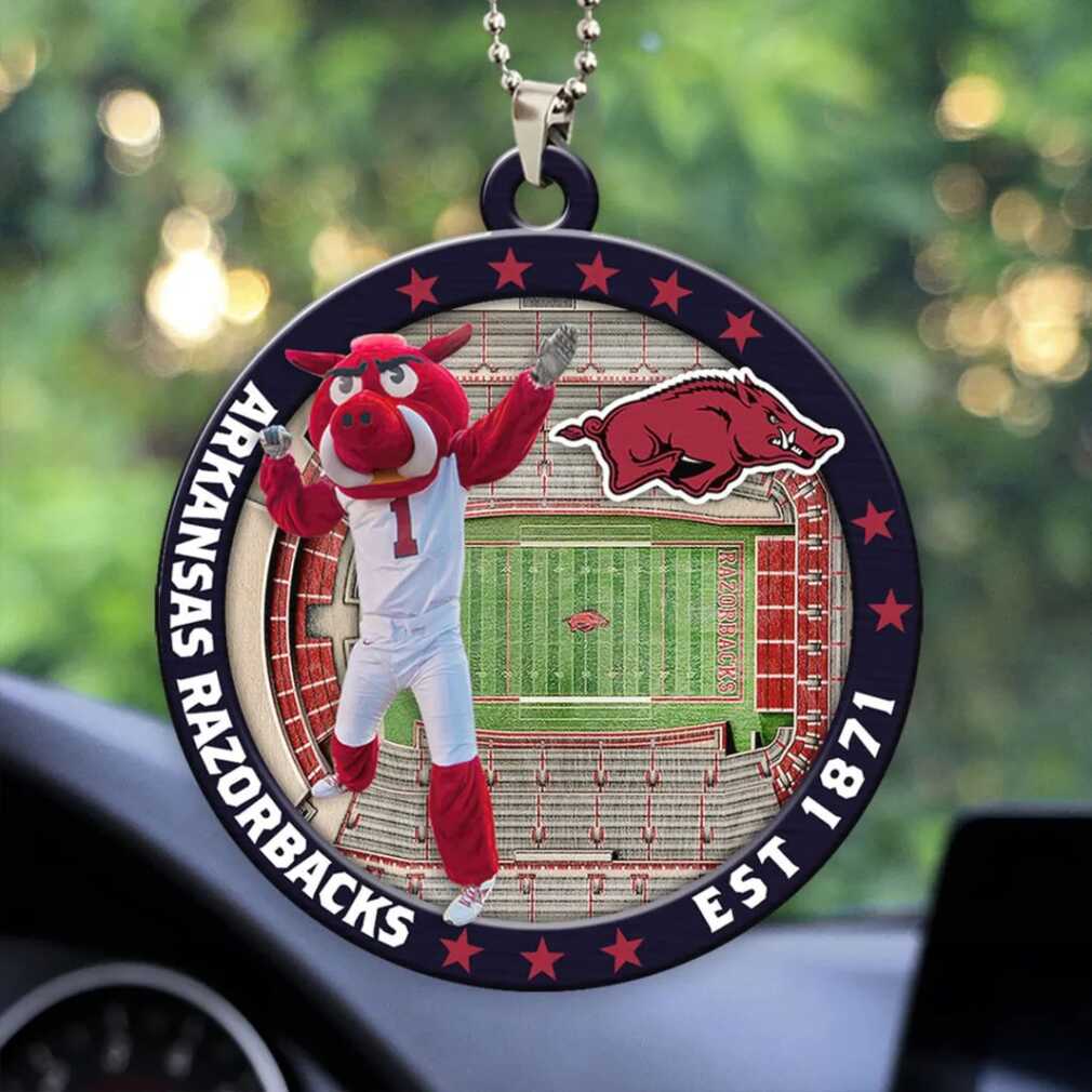 Official NCAA Arkansas Razorbacks Mascot and Stadium Ornament