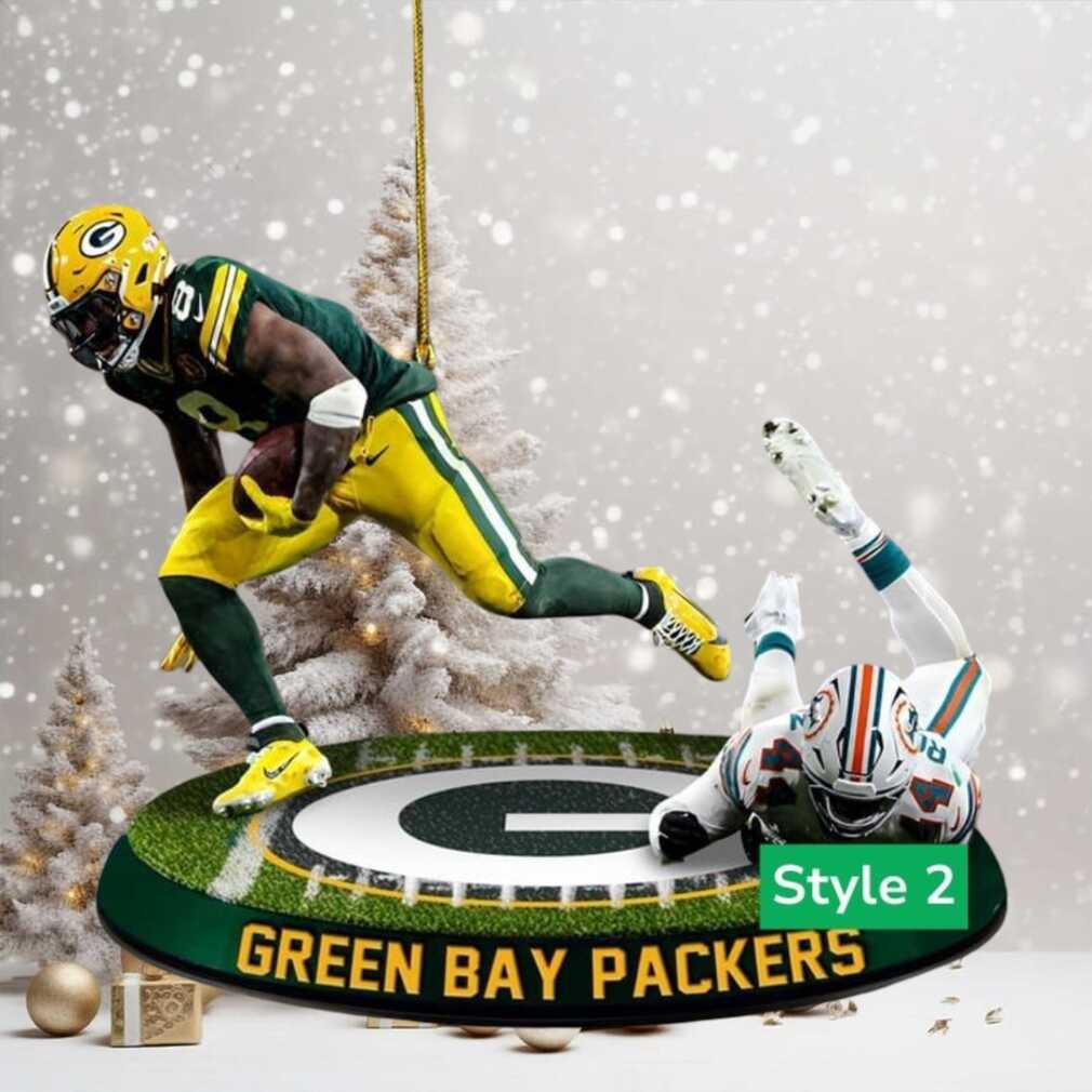 Official NFL Green Bay Packers #8 Josh Jacobs Player Ornament Official NFL Green Bay Packers #8 Josh Jacobs Player Ornament