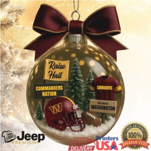 Official NFL Washington Commanders Raise Hail Holiday Ornament
