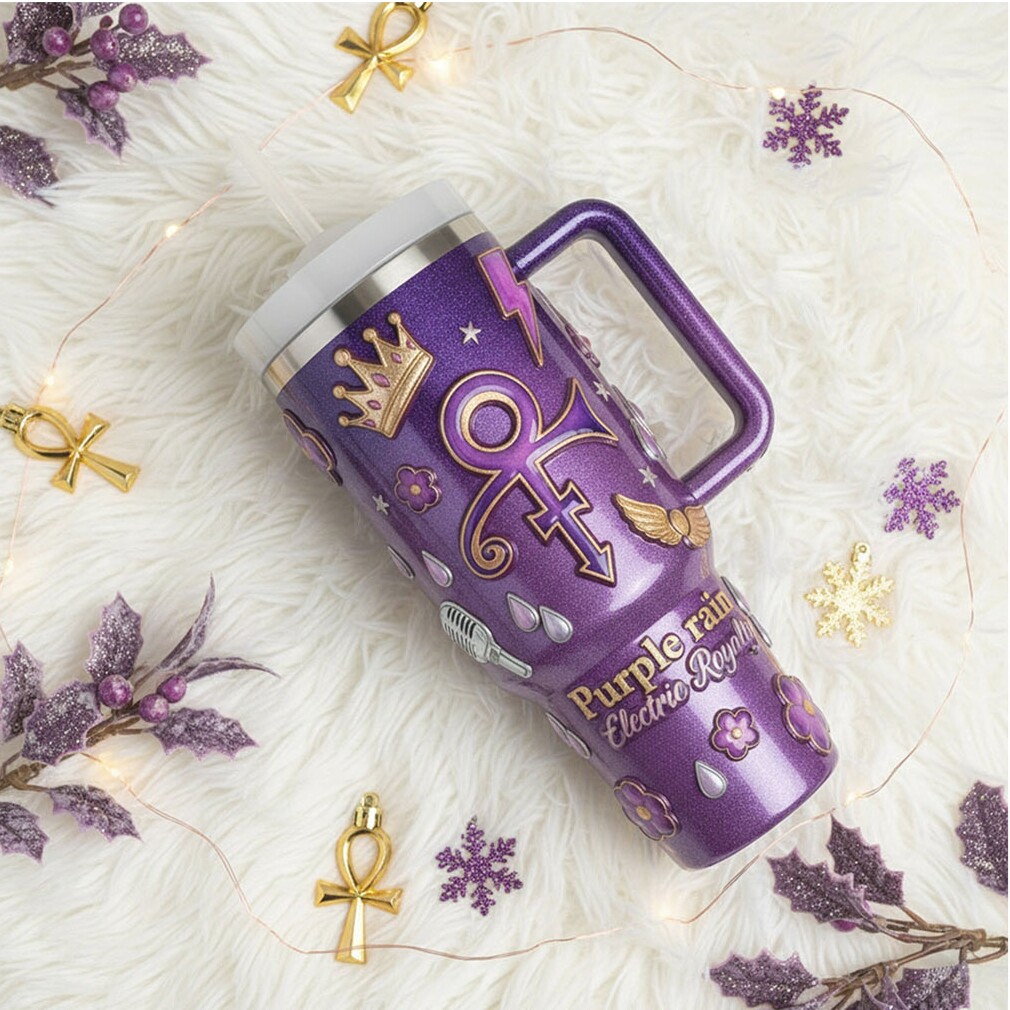 Official Prince Merchandise Purple Travel Tumbler Official Prince Merchandise Purple Travel Tumbler