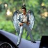 The King’s 1955 Pink Cadillac Rear View Mirror Charm Ornament The King’s 1955 Pink Cadillac Rear View Mirror Charm Ornament