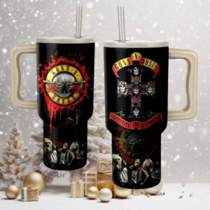Officially Licensed Guns N’ Roses Appetite for Destruction Tumbler with Handle and Straw