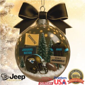 Officially Licensed NFL Jacksonville Jaguars Glass Ball Ornament