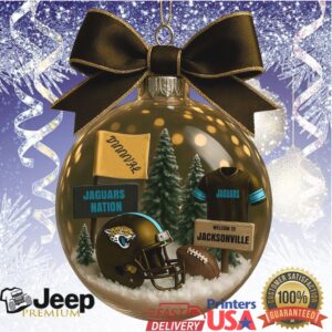 Officially Licensed NFL Jacksonville Jaguars Glass Ball Ornament