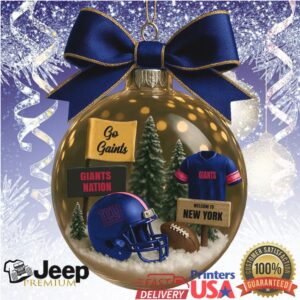 Officially Licensed NFL New York Giants Themed Christmas Ornament