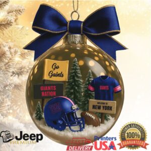 Officially Licensed NFL New York Giants Themed Christmas Ornament