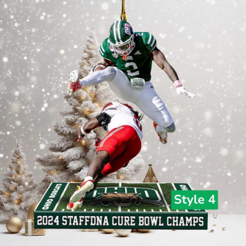 Ohio Bobcats 2024 Cure Bowl Champions Commemorative Ornament Ohio Bobcats 2024 Cure Bowl Champions Commemorative Ornament