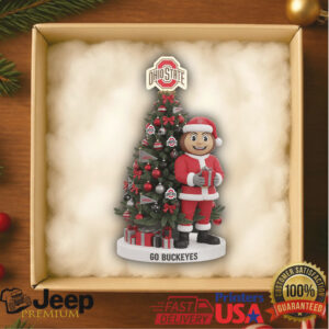 Ohio State Buckeyes Santa Mascot Christmas Ornament