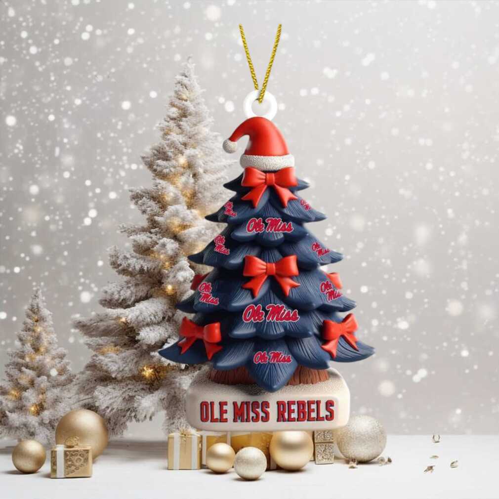 Ole Miss Rebels Santa Hat Christmas Tree Ornament