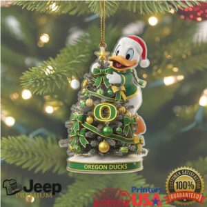 Oregon Ducks Donald Duck Christmas Ornament