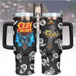 Ozzy Osbourne Bark at the Moon Stanley style Tumbler