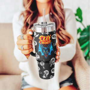 Ozzy Osbourne Bark at the Moon Stanley style Tumbler