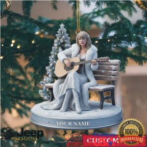 Personalized Acoustic Guitar Christmas Ornament