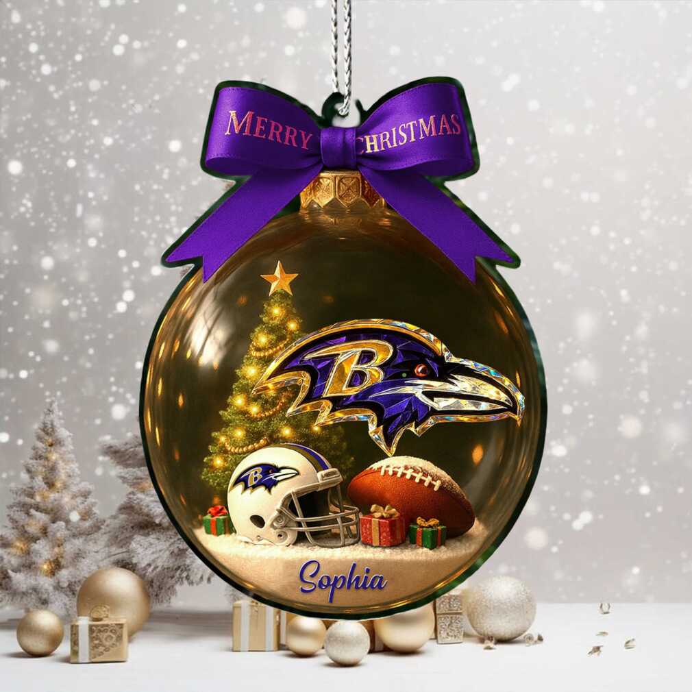 Personalized Baltimore Ravens Christmas Ornament Personalized Baltimore Ravens Christmas Ornament