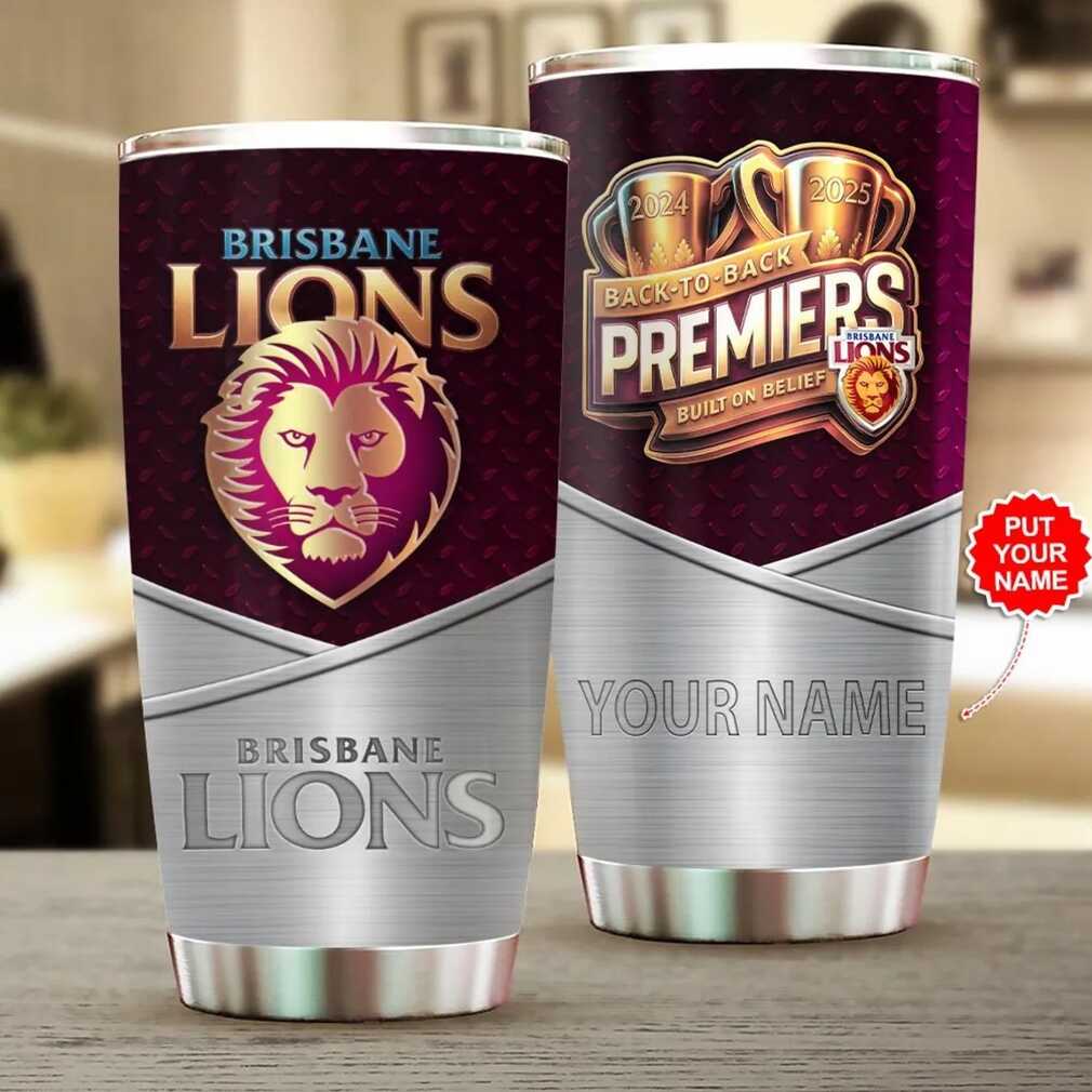Personalized Brisbane Lions Built on Belief 2025 Premiers Tumbler Personalized Brisbane Lions Built on Belief 2025 Premiers Tumbler