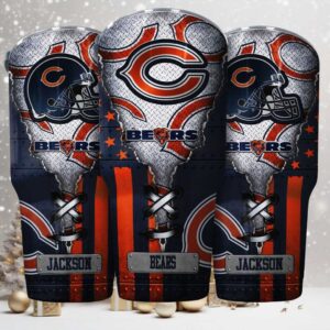 Personalized Chicago Bears Stainless Steel Tumbler