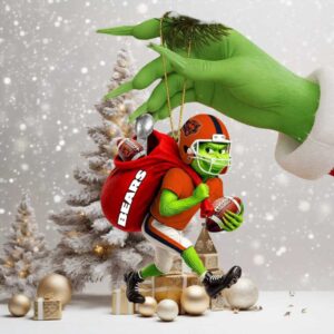 Personalized Chicago Football Team Bears Grinch Christmas Ornament Gift Decor.jfif