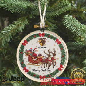 Personalized Christmas Ornament   Custom Name Embroidery Hoop
